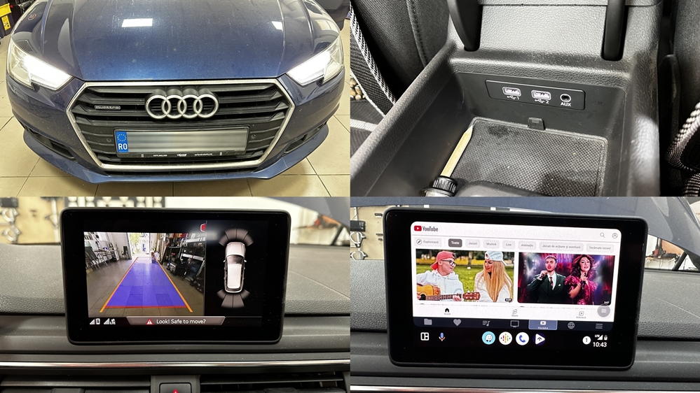Poza - Audi A4 B9 2017 Instalare Montaj Camera Spate Marsarier Port USB Android Auto Apple Carplay