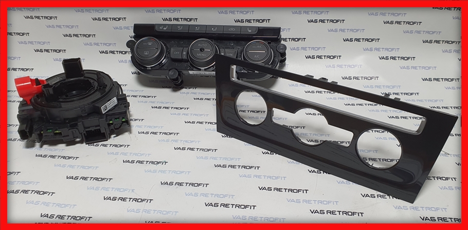 Poza 5 - KIT Incalzire Volan VW Golf 7 VII Panou Climatronic Rama Adaptoare Spira Volan