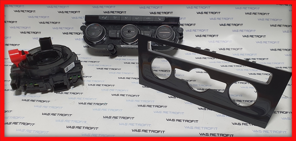 Poza 4 - KIT Incalzire Volan VW Golf 7 VII Panou Climatronic Rama Adaptoare Spira Volan