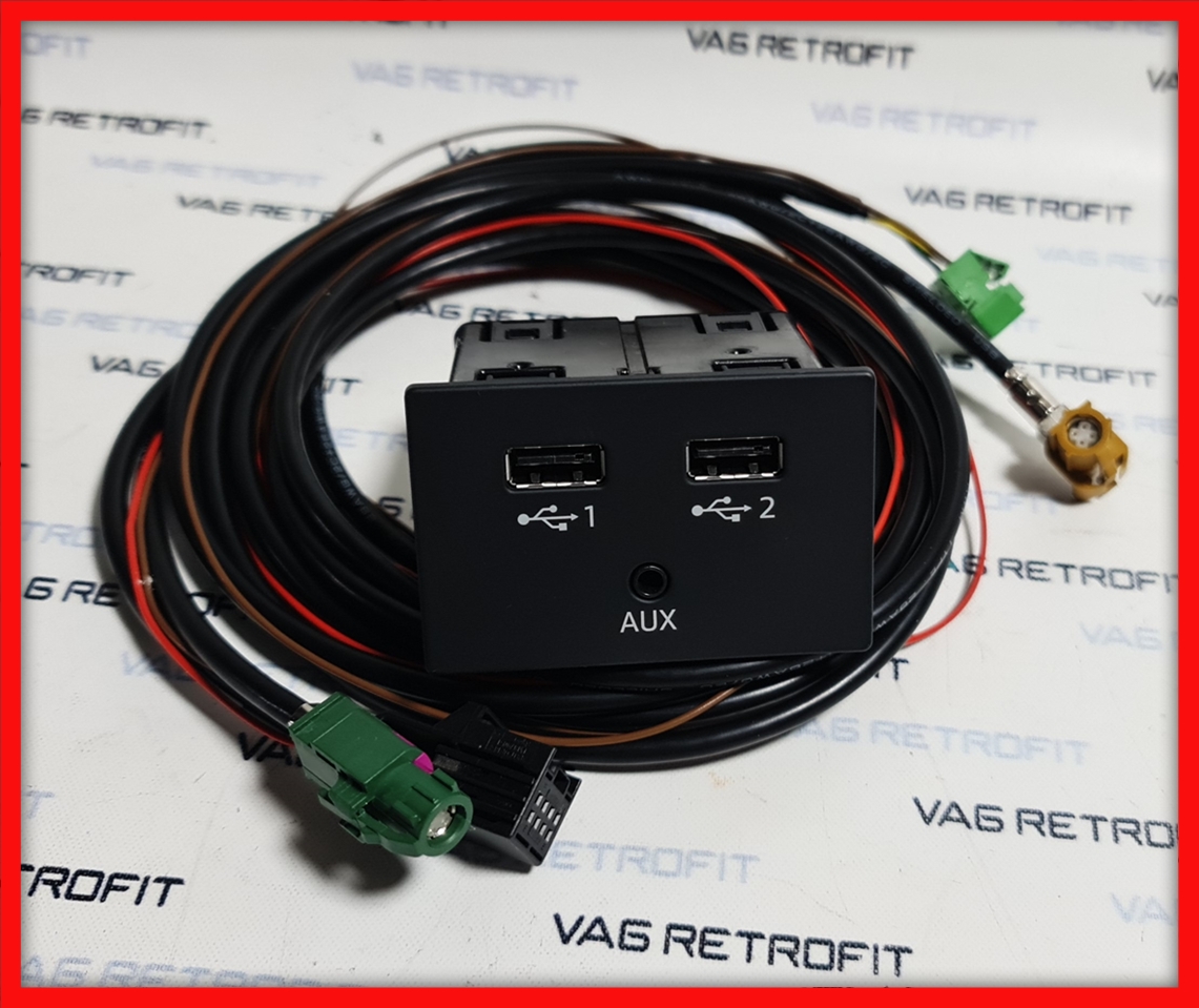 Poza 2 - Port 2 USB Carplay Android Auto App Connect Audi A3 8V Q2 A6 A7 + Cablaje