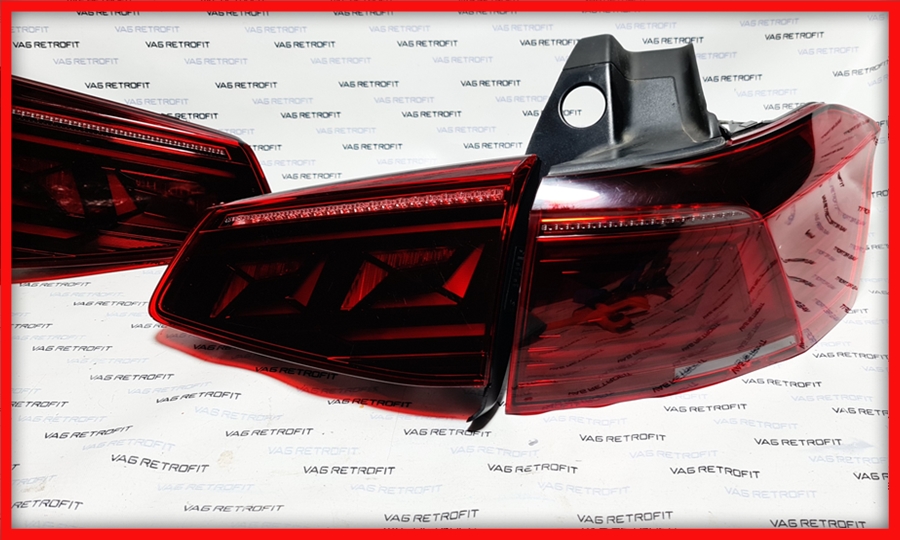 Poza 3 - Stopuri LED VW Passat B8 Facelift Dark Cherry Originale Set Complet