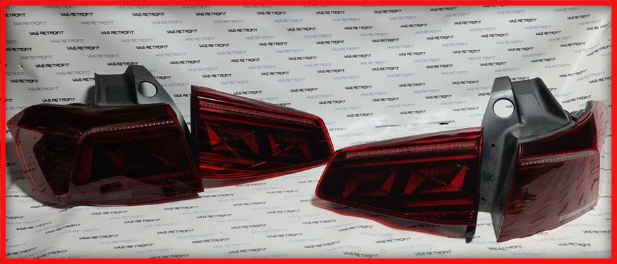 Poza 4 - Stopuri LED VW Passat B8 Facelift Dark Cherry Originale Set Complet