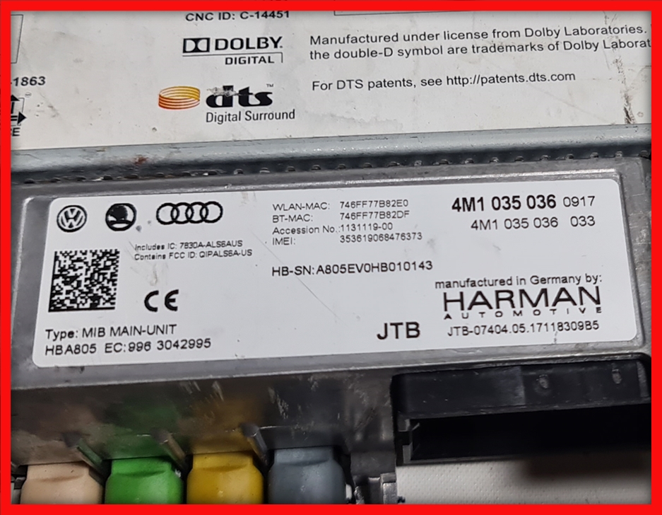 Poza 3 - Unitate Navigatie Audi Q7 4M MMI MIB2 4M1 035 036 4M1035036