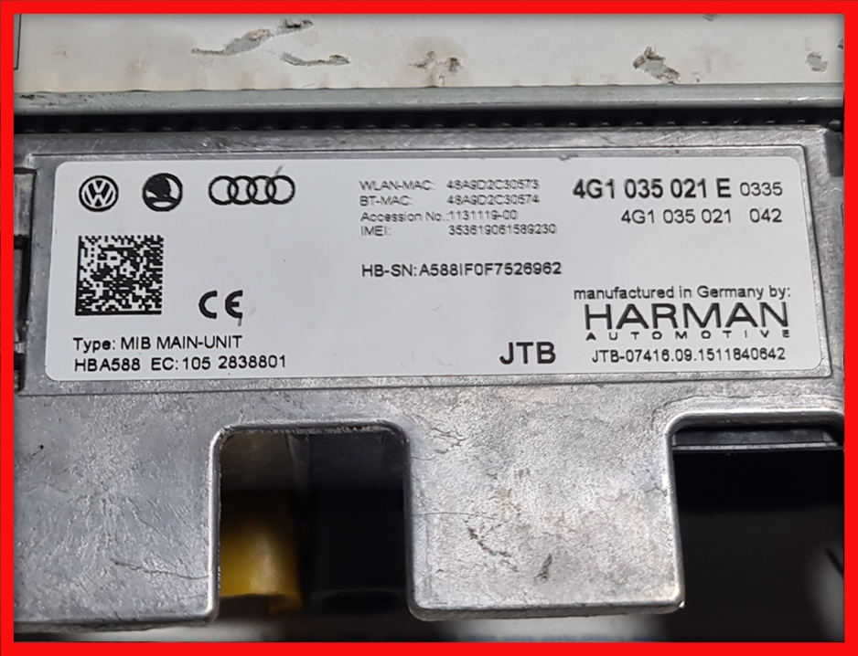Poza 3 - Unitate Navigatie Audi A6 S6 A7 RS6 4G C7 MMI 3G+ MIB2 4G1035021E 4G1 035 021 E