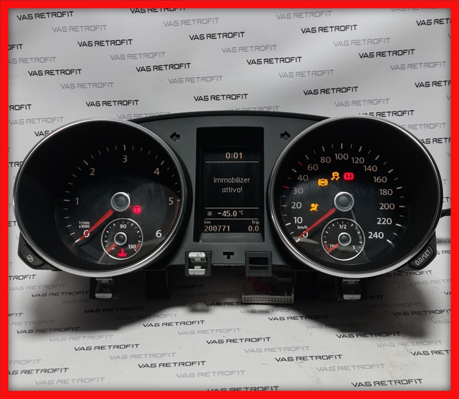 Poza 3 - Ceasuri Bord Lumina Alba Cu Maxidot VW Golf 6 VI VDO 5K0920870C