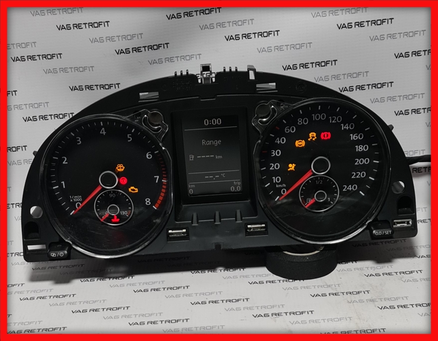 Poza 2 - Ceasuri Bord Lumina Alba Cu Maxidot VW Passat CC B7 B6 VDO 3C8920870K