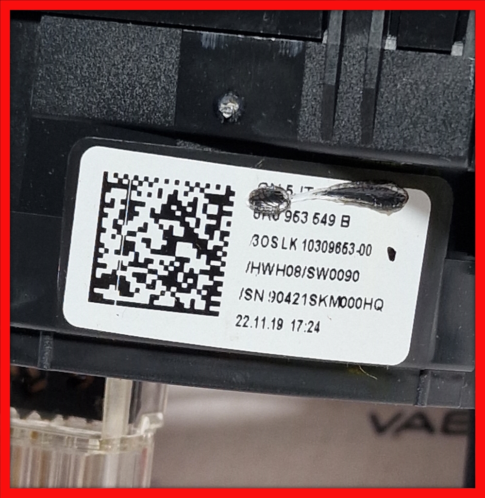 Poza 2 - Spira Volan VW Golf 6 Touran Jetta Originala 5K0953549B 5K0 953 549 B