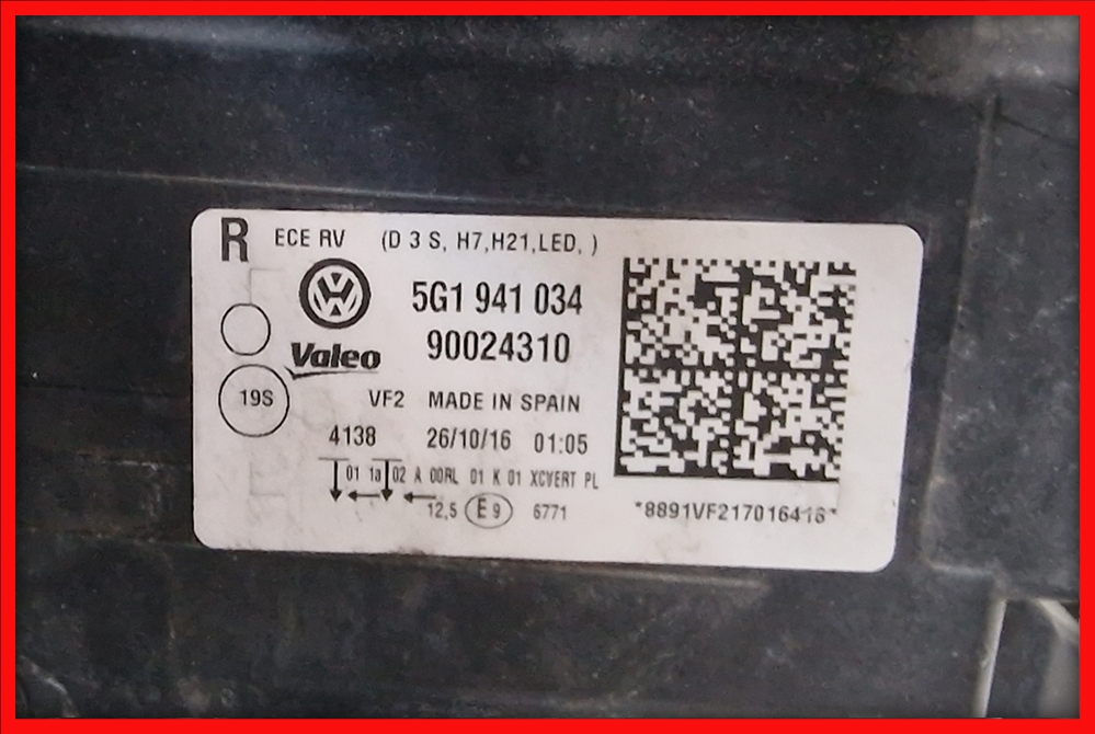 Poza 9 - Faruri LED Xenon Bixenon VW Golf 7 VII Originale 5G1941033 5G1 941 033 5G1941034 5G1 941 034