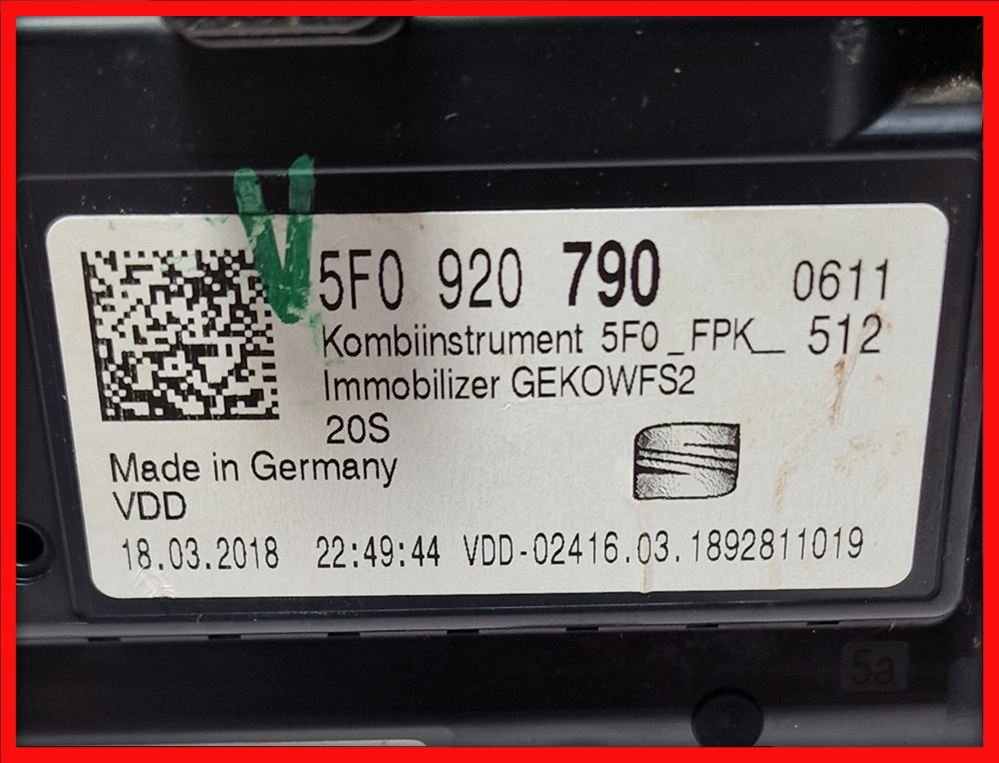 Poza 6 - Bord Digital Seat Leon 5F Ateca Ceasuri Virtual Cockpit AID Ceasuri Plasma 5F0920790