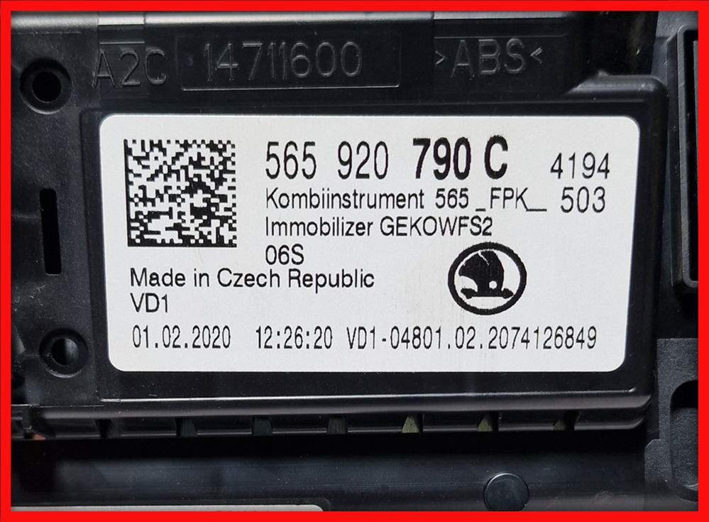 Poza 7 - Ceasuri SKODA Karoq Kodiaq 565920790C 565 920 790 C Bord Digitale Poza 7 - Ceasuri SKODA Karoq Kodiaq 565920790C 565 920 790 C Bord Digitale