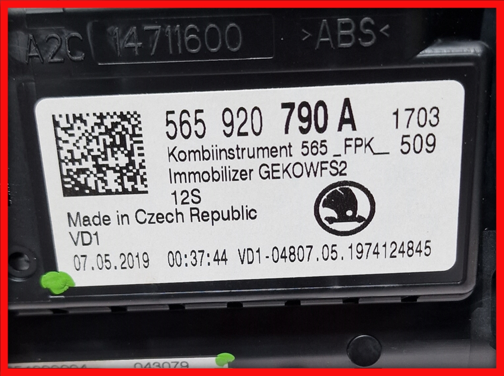 Poza 7 - Ceasuri SKODA Karoq Kodiaq 565920790A 565 920 790 A Bord Digitale
