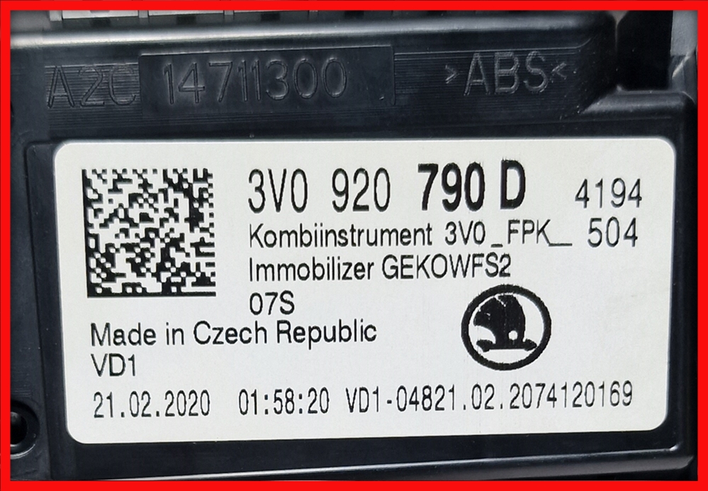 Poza 4 - 3V0920790D 3V0 920 790 D Virtual Cockpit AID SKODA SUPERB 3 Ceasuri Digitale