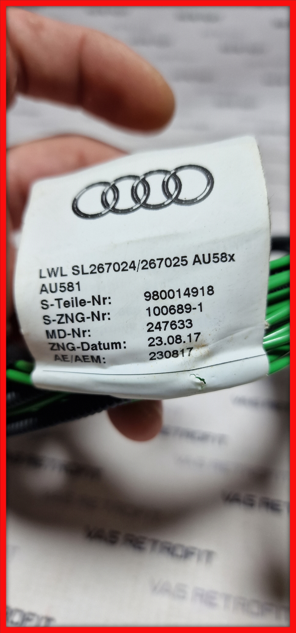 Poza 3 - Cablu Fibra Optica Original Audi Fibra Optica Sistem Audio 4,5 m 4.5 M Poza 3 - Cablu Fibra Optica Original Audi Fibra Optica Sistem Audio 4,5 m 4.5 M