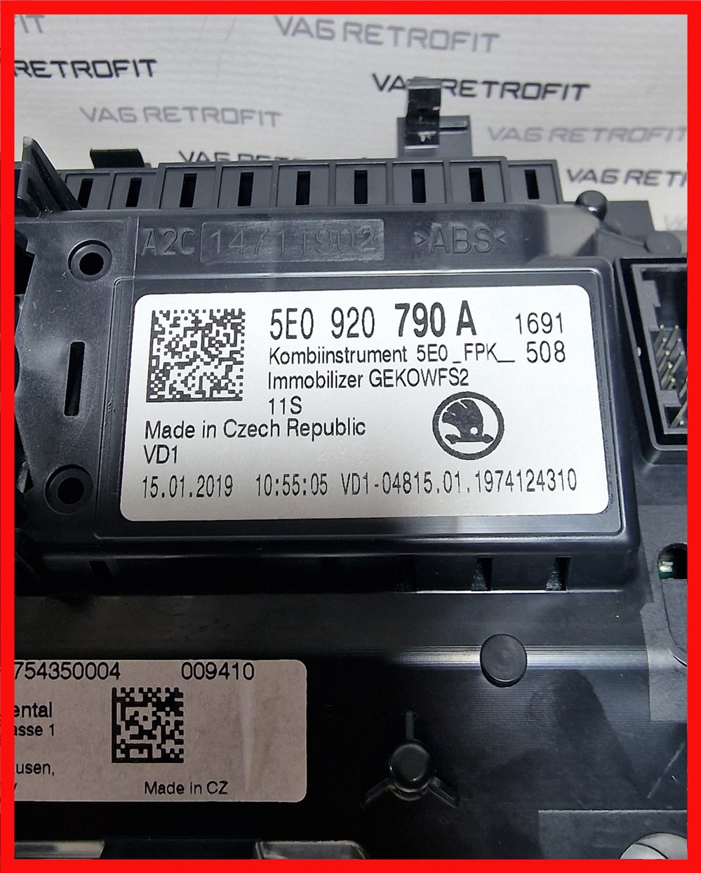 Poza 5 - 5E0920790A 5E0 920 790 A Ceasuri Bord Digitale Skoda Octavia 3 III Ceas Bord Plasma AID