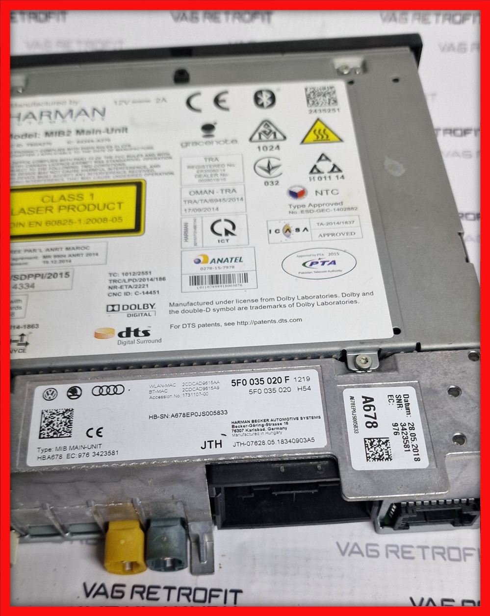 Poza 4 - 5F0035020F Unitate Multimedia SEAT EASY CONNECT HARMAN MIB 2.5 5F0 035 020 F