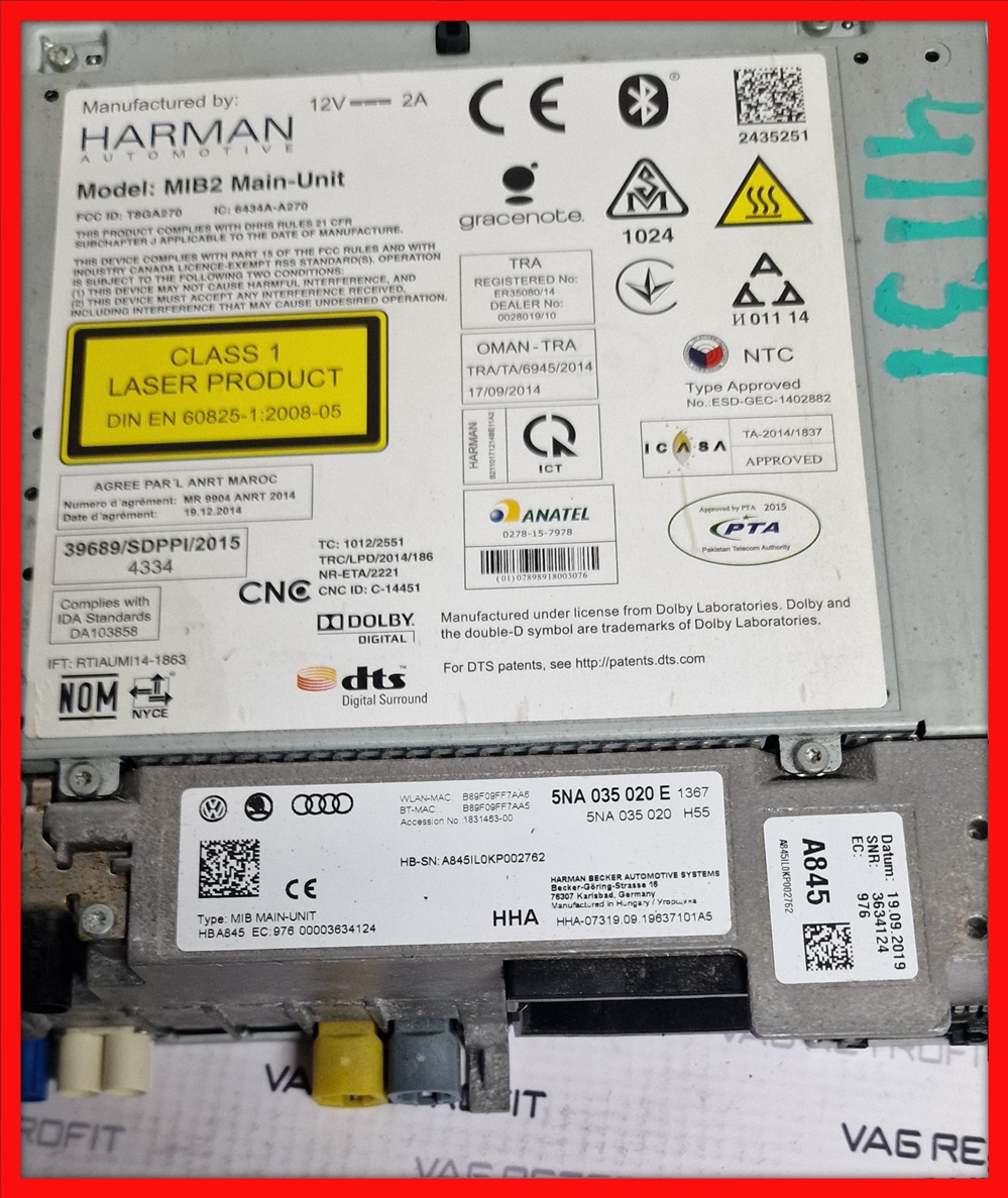 Poza 3 - 5NA035020E Unitate Navigatie VW Discover Pro VW Passat B8 Arteon Tiguan Touran 5NA 035 020 E