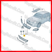 Poza 4 - Grila Radiator Bara Fata R-line VW Polo 6R
