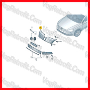 Poza 4 - Grila Bara / Radiator Passat B7 Cu Ornamente Crom