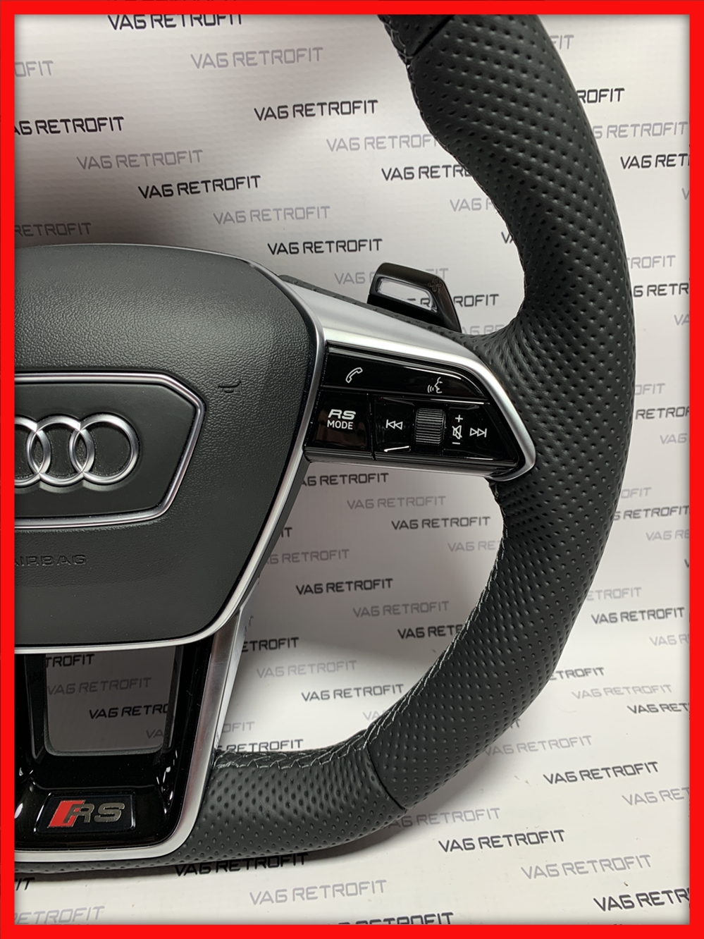 Poza 6 - Volan Audi RS S Sport Piele Perforata Full Audi A6 C8 A7 C8 A3 8V A4 B9 A5 F5
