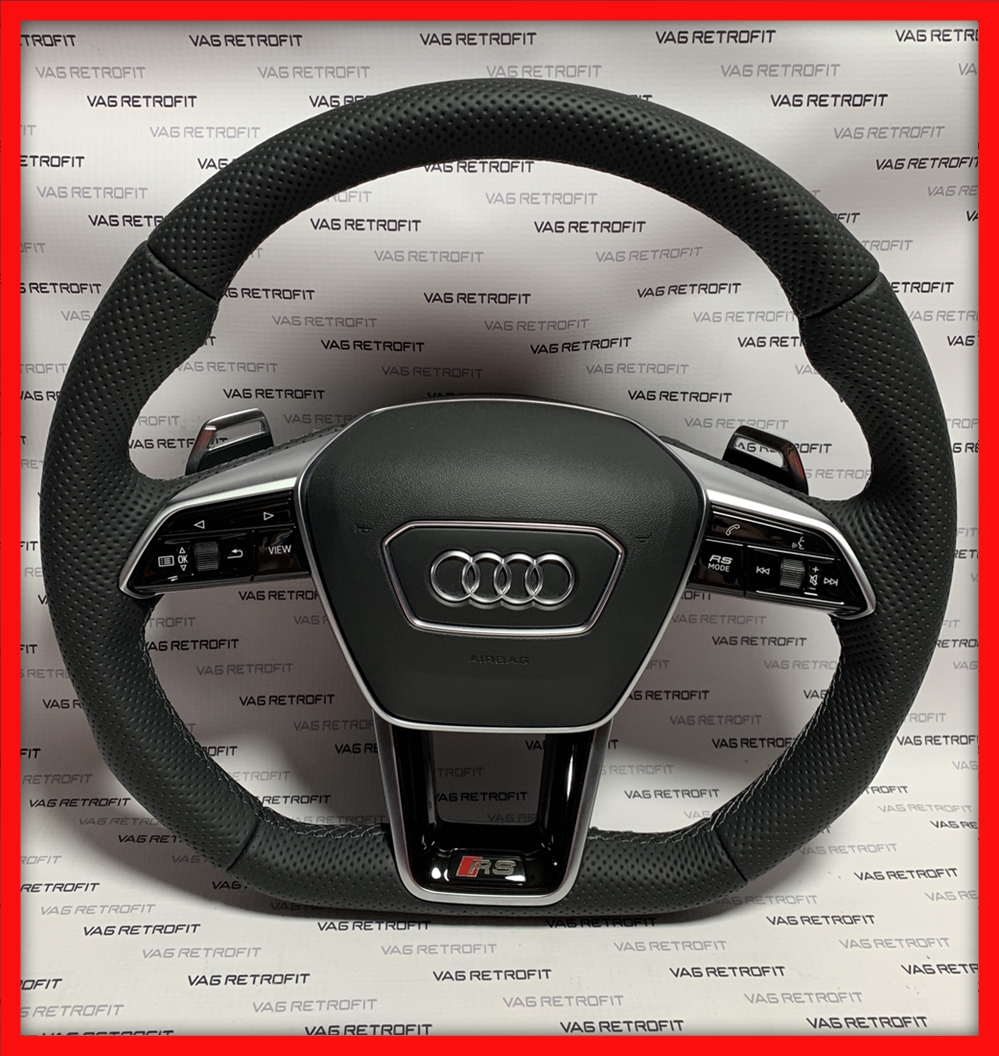 Poza 7 - Volan Audi RS S Sport Piele Perforata Full Audi A6 C8 A7 C8 A3 8V A4 B9 A5 F5