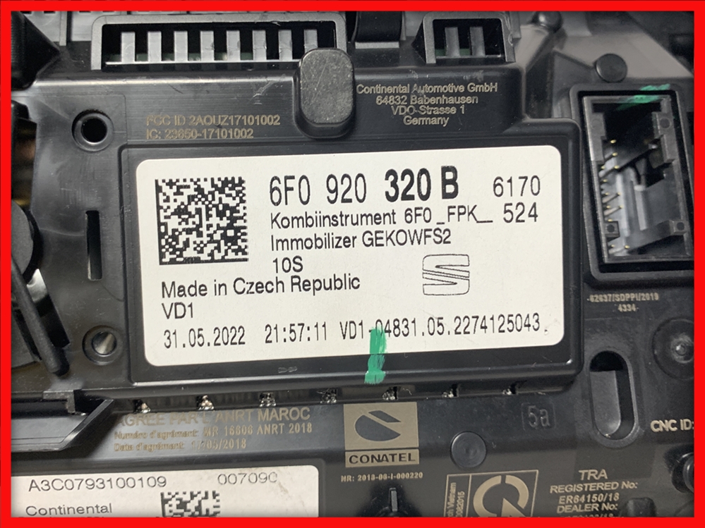 Poza 4 - 6F0920320B 6F0 920 320 B Virtual Cockpit AID Seat Ibiza KJ Tarraco Ceasuri Digitale