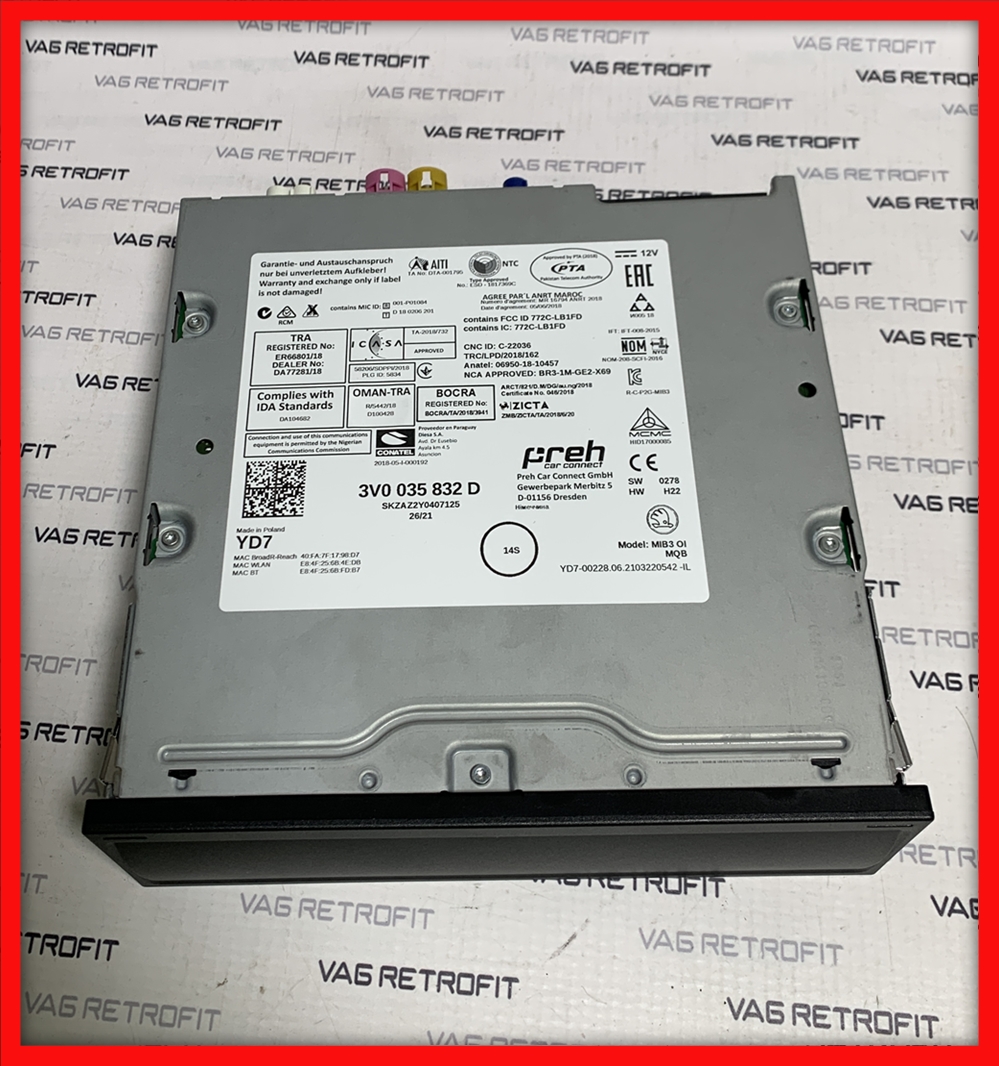 Poza 2 - Unitate Multimedia Navigatie MIB 3  Skoda 3V0 035 832 D 3V0035832D MIB3