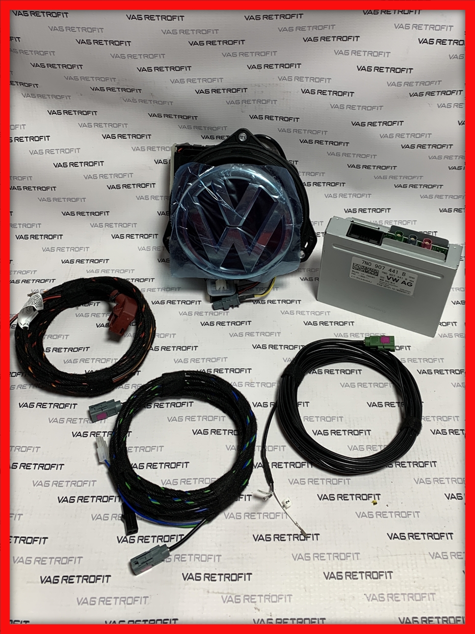 Poza 2 - Camera Spate Marsarier Flip Emblema Highline VW Golf 5 6 VW Passat B6 B7 CC