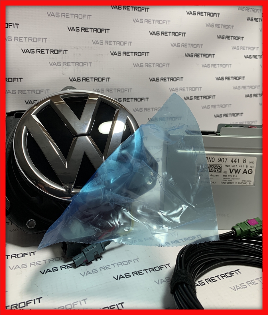 Poza 5 - Camera Spate Marsarier Flip Emblema Highline VW Golf 5 6 VW Passat B6 B7 CC