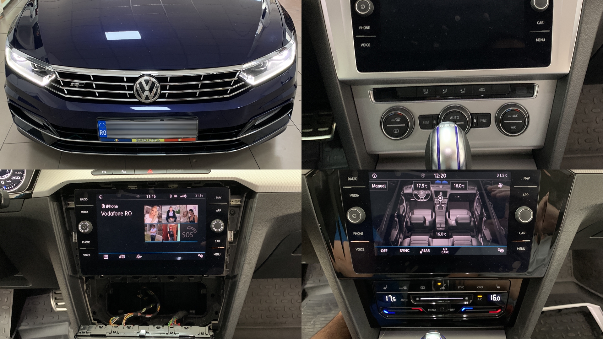 Poza 2 - Panou Si Rama Clima / Climatronic Digital Touch VW Tiguan AD1 VW Passat B8 VW Golf 7 VII