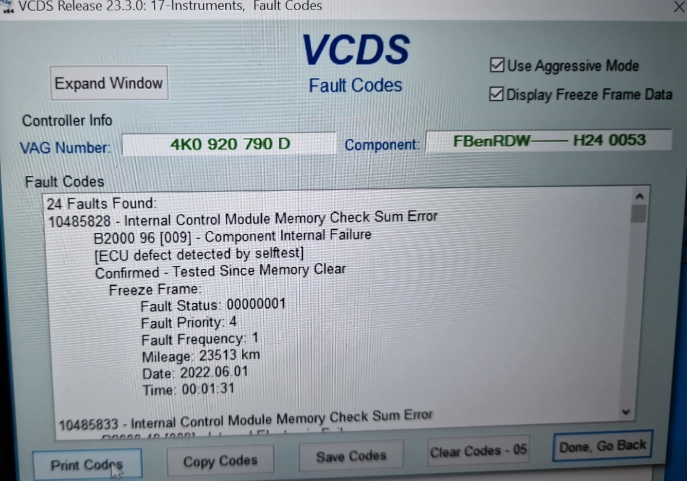 Montare 9 - Reparatie Ceasuri Digitale Audi A3 A4 A5 A6 A8 Q5 Q7 Q8 B2000 96 / B2000 41 Memory Check Sum Error