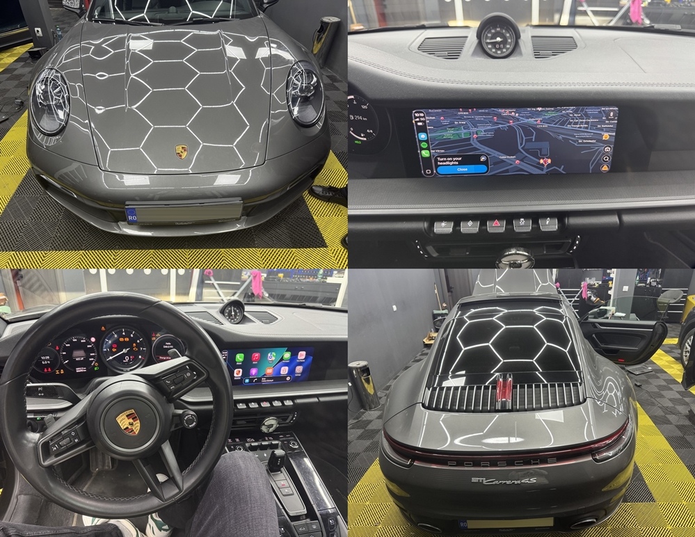 Instalare - Activare Apple Carplay Android Auto Full Screen & Wireless Porsche 911 Carrera 4S 2021