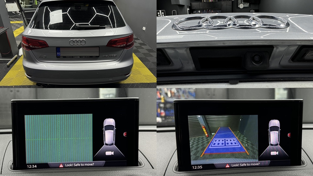 Poza - Audi A3 8V 2017 Retrofit Instalare Montare Camera Spate Marsarier Originala Highline