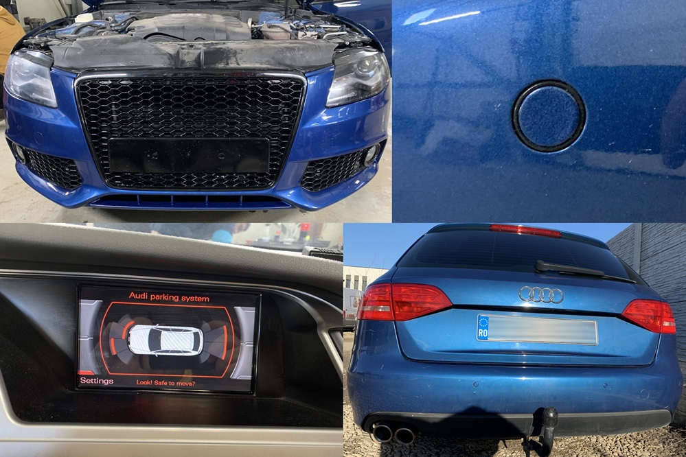 Instalare - Audi A4 B8 2008 Montaj Si Activare Senzori Parcare Fata + Spate Cu afisare pe display-ul unitatii MMI