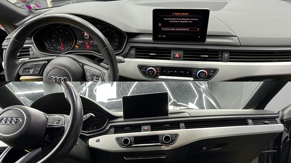 Montare 5 - Audi A5 F5 2018 Instalare Retrofit Navigatie Display Mare Port USB Camera Spate Marsarier Apple Carplay Android Auto