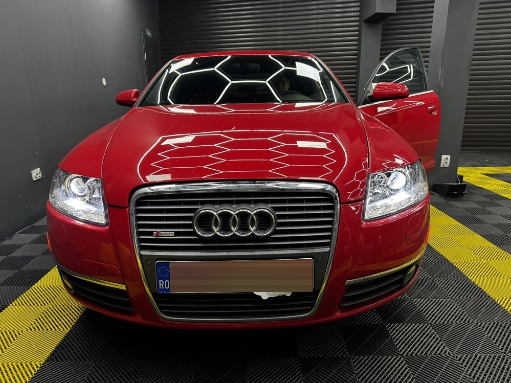 Montare 7 - Audi A6 C6 4F 2008 Instalare Faruri Noi LED DRL Dayline LED Facelift Bucuresti 