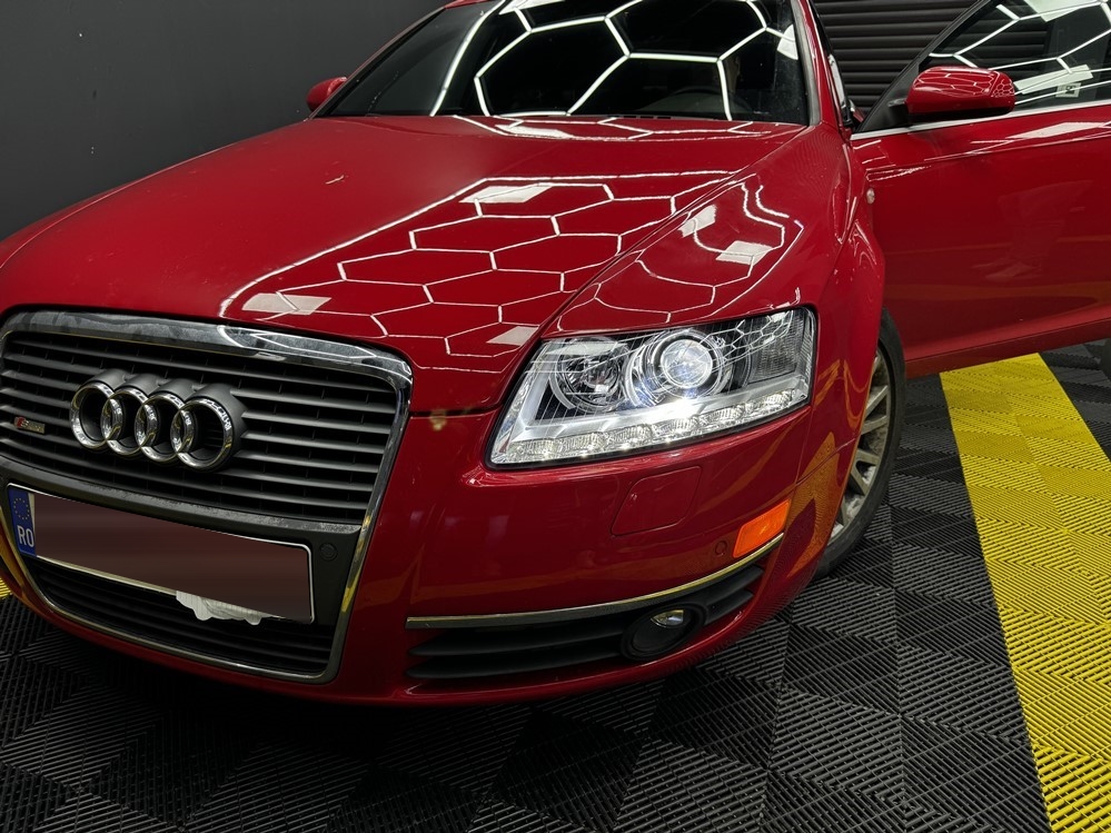 Montare 8 - Audi A6 C6 4F 2008 Instalare Faruri Noi LED DRL Dayline LED Facelift Bucuresti 