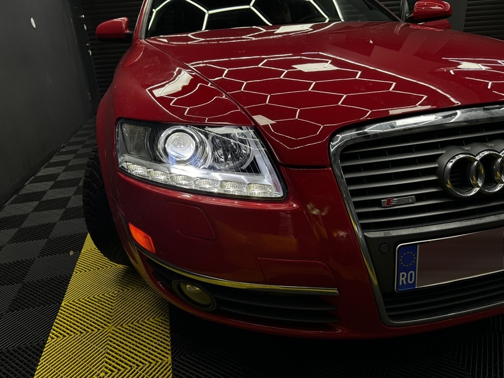 Montare 9 - Audi A6 C6 4F 2008 Instalare Faruri Noi LED DRL Dayline LED Facelift Bucuresti 