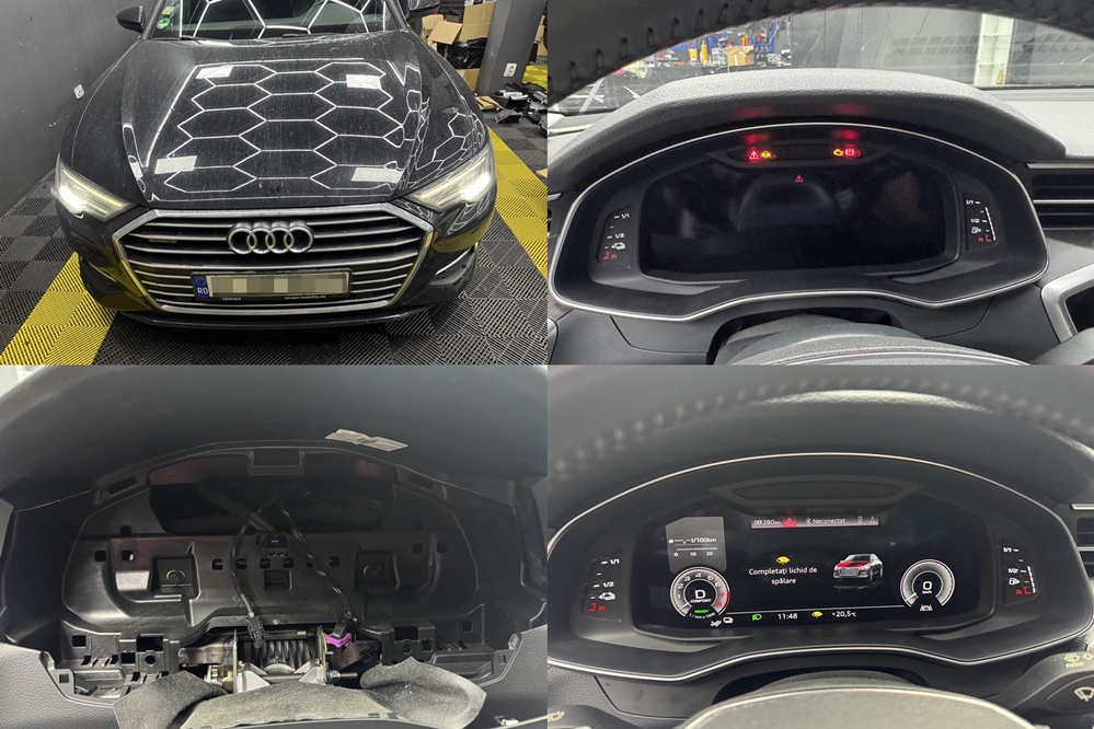 Poza - Audi A6 C8 2021 Reparatie Ceasuri Bord Digitale Virtual Cockpit Ceasuri Bord Stinse / Display Negru