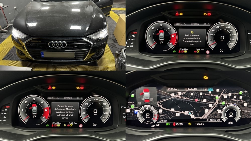 Instalare - Audi A6 C8 Reparatie Remediere Audi pre sense: momentan limitat. Panou de bord: defectiune! Mesaje de avertizare limitate