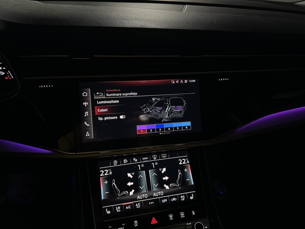 Montare 13 - Audi Q7 4M 2023 Instalare Montare Lumini Ambientale 30 Culori Originale Lumini Bord Ambientale Color