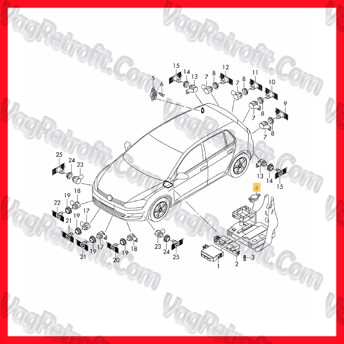 Poza 2 - Buzzer Avertizor Speaker Senzori Parcare VW AUDI SKODA SEAT 