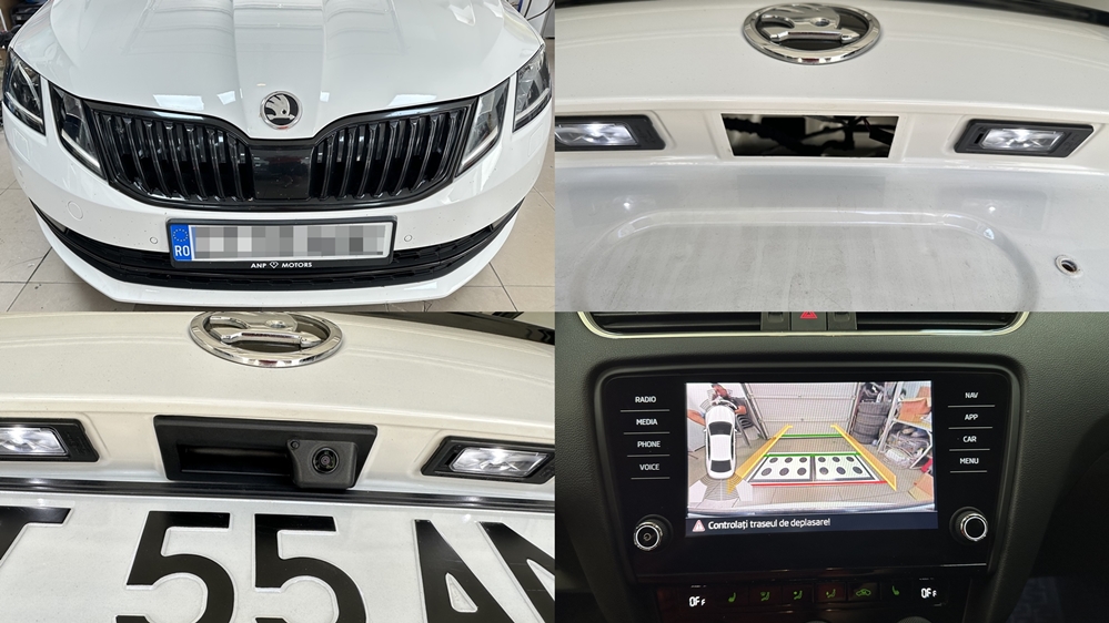 Instalare - Camera Marsarier Skoda Octavia 3 Originala Highline in Maner Camera Video Spate