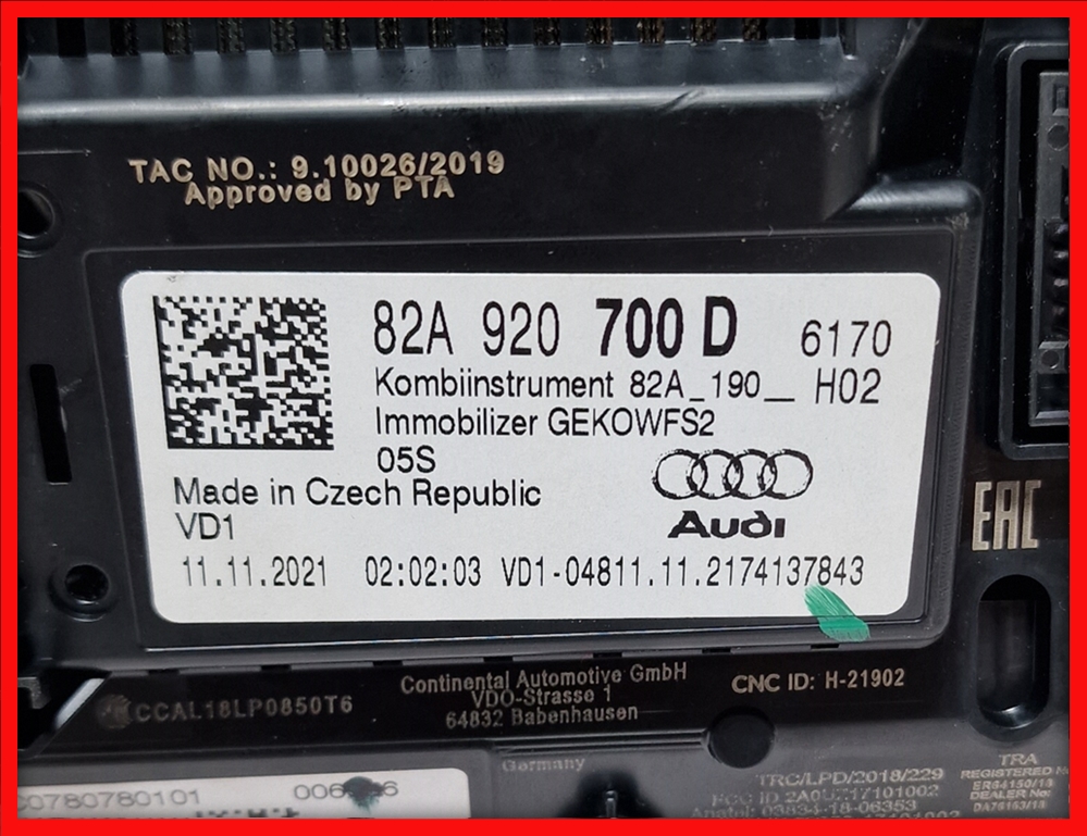 Poza 7 - Ceasuri Bord Digitale Virtual Cockpit Audi A1 GB 82A920700D 82A 920 700 D