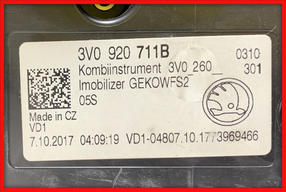 Poza 4 - Ceasuri Bord Maxidot Color Skoda Superb 3 Diesel 3V0920711B 3V0 920 711 B