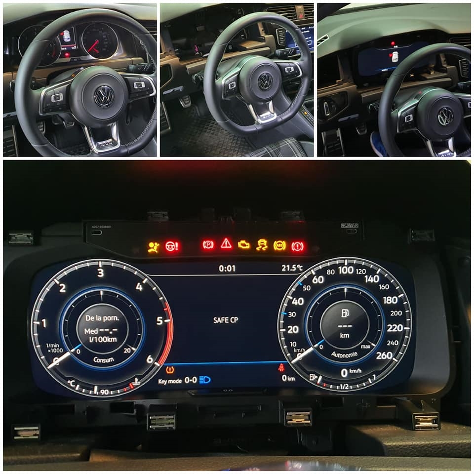 Activare 2 - Ceasuri Digitale AID Virtual Cockpit Active Info Display VW Golf 7 VII GTD 2017 Montare 2 - Ceasuri Digitale AID Virtual Cockpit Active Info Display VW Golf 7 VII GTD 2017