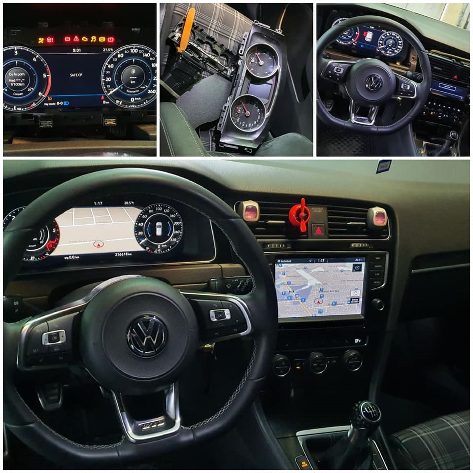 Activare 4 - Ceasuri Digitale AID Virtual Cockpit Active Info Display VW Golf 7 VII GTD 2017 Montare 4 - Ceasuri Digitale AID Virtual Cockpit Active Info Display VW Golf 7 VII GTD 2017