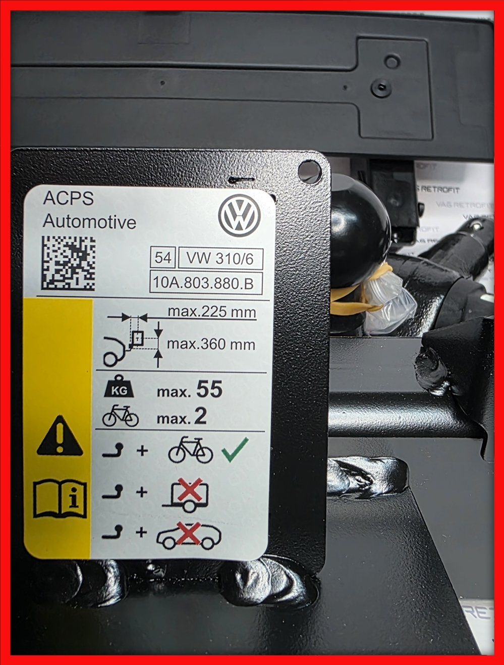 Poza 4 - Cui Carlig Remorcare Original VW ID3 ID.3 Pentru Suport Bicicleta 10A092150A