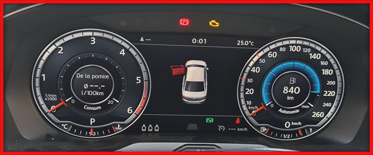 Poza 2 - Display Ceasuri Digitale Plasma LED Virtual Cockpit AID VW Passat B8 VW Golf 7 VII VW Tiguan AD1