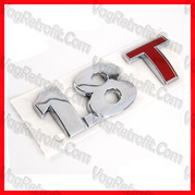Poza - Emblema Logo Inscriptie Haion 1.8T Crom / Rosu VW Golf 4 IV Bora