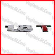 Poza 3 - Emblema Logo Inscriptie Haion 1.8T Crom / Rosu VW Golf 4 IV Bora